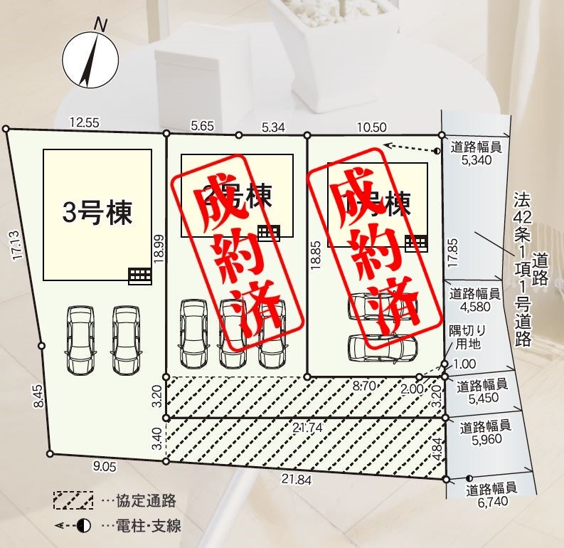 5713　クレイドルガーデンおいらせ町三本木第1　新築分譲住宅　3号棟【残り1棟です！】 区画図