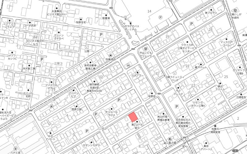 5714　八戸市江陽1丁目・A棟　建売住宅 現地案内図
