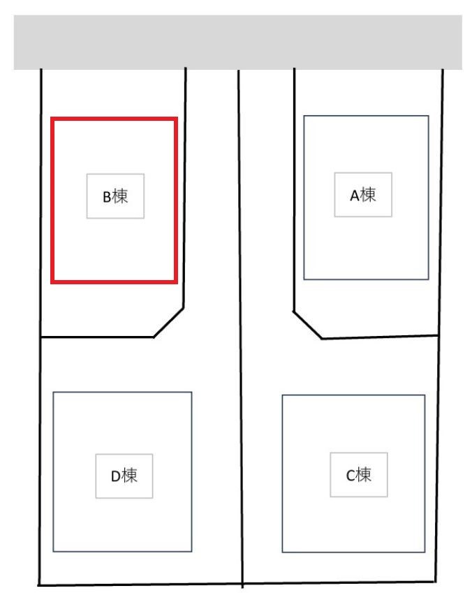5715　八戸市江陽1丁目・B棟　建売住宅  全体区画図