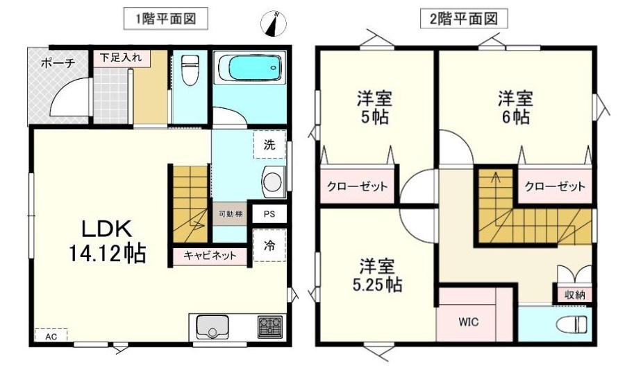 青森県八戸市江陽１丁目9-3の一部 間取図・土地図