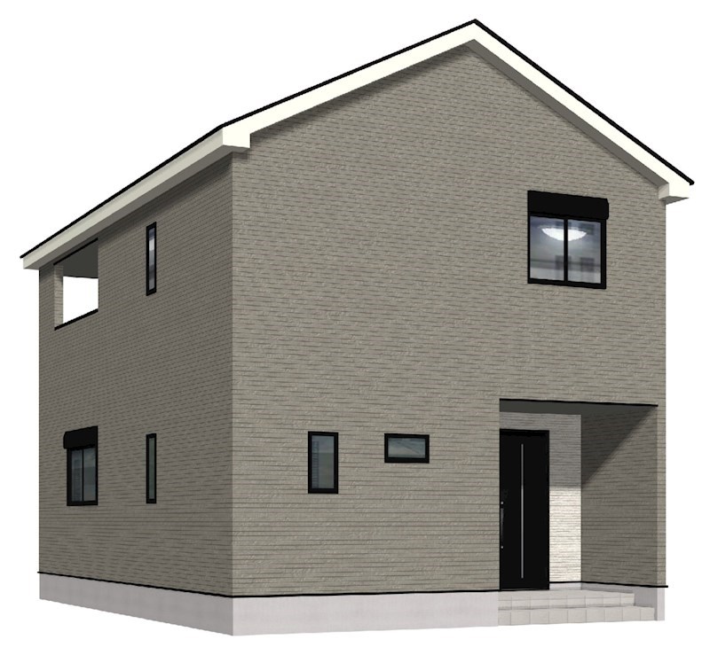 5722 クレイドルガーデン十和田市西十二番町第2 新築分譲住宅 1号棟 完成予想図(外観)