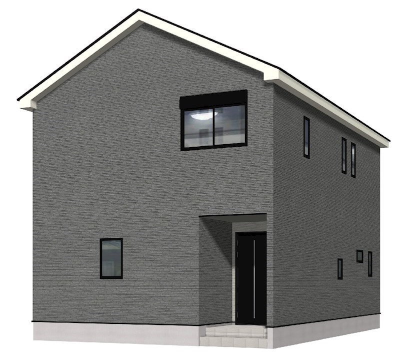 5724 クレイドルガーデン十和田市西十二番町第2 新築分譲住宅 3号棟 完成予想図(外観)