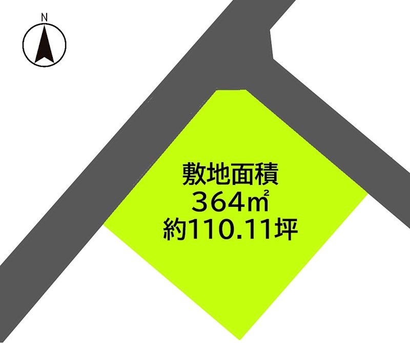 2635　三戸郡階上町蒼前西四丁目　土地 間取図・土地図