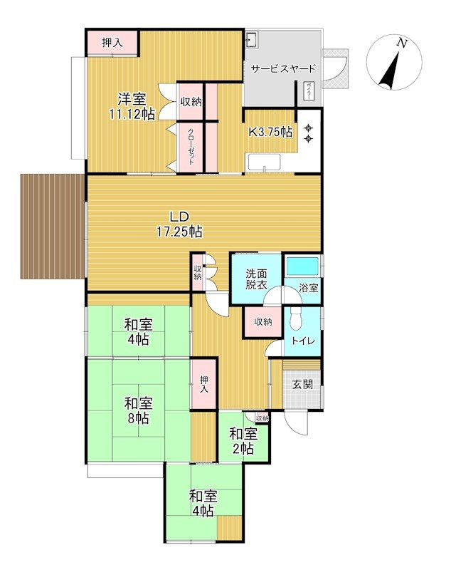 5728　三戸郡階上町蒼前東8丁目　中古住宅 間取図・土地図
