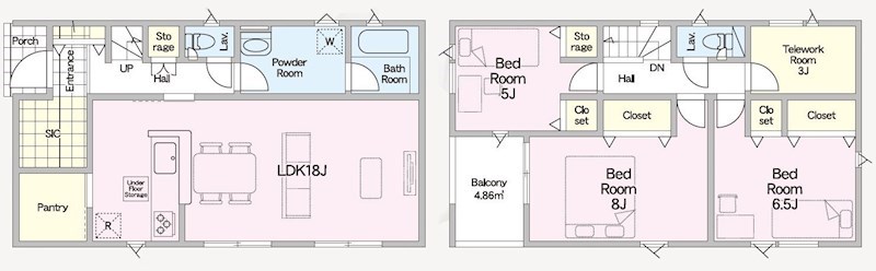 5729　クレイドルガーデン十和田市西十一番町第4　新築分譲住宅　1号棟 間取図・土地図