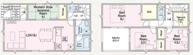 5731　クレイドルガーデン十和田市西十一番町第4　新築分譲住宅　3号棟 間取図・土地図