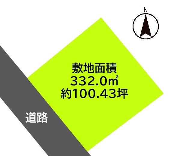 2641　三戸郡階上町蒼前東7丁目　土地 間取図・土地図