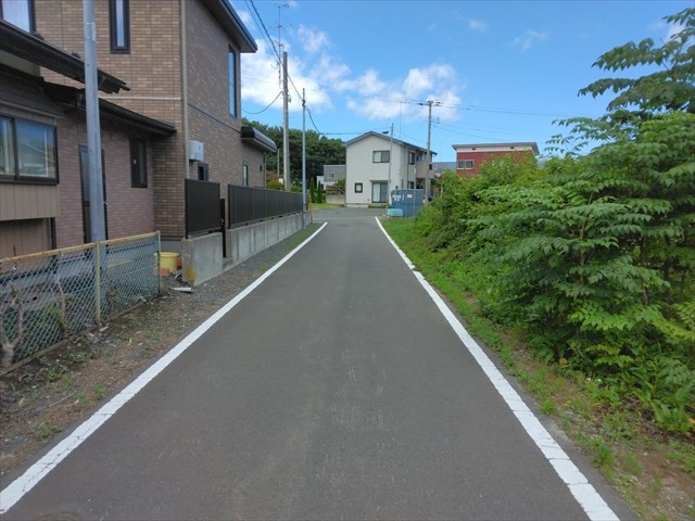 2641　三戸郡階上町蒼前東7丁目　土地 現地写真（前面道路含む現地写真）