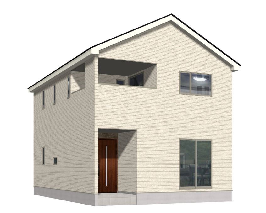 5741 クレイドルガーデン八戸市尻内町第16 新築分譲住宅 1号棟 完成予想図(外観)