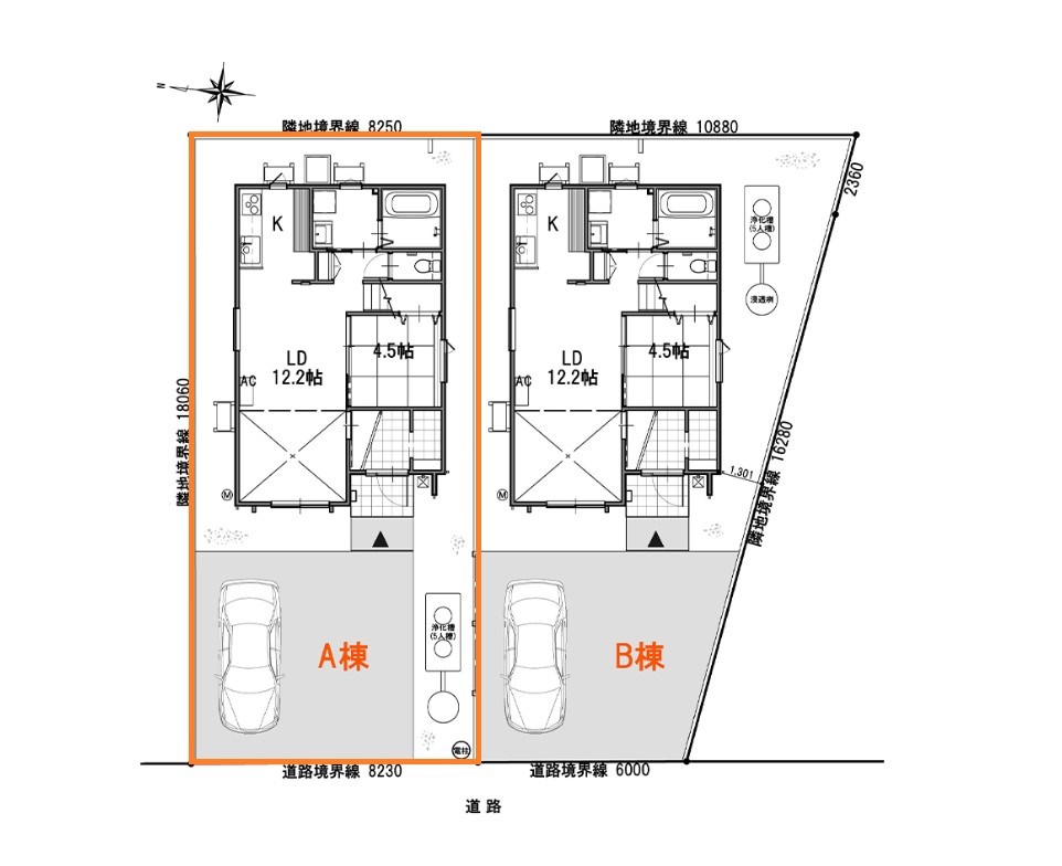 5743　おいらせ町緑ヶ丘九丁目DC・A棟 区画図