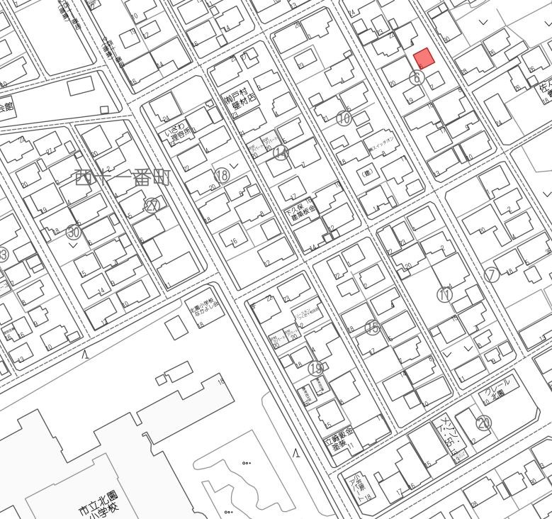 5753　十和田市西十一番町　中古住宅 現地案内図