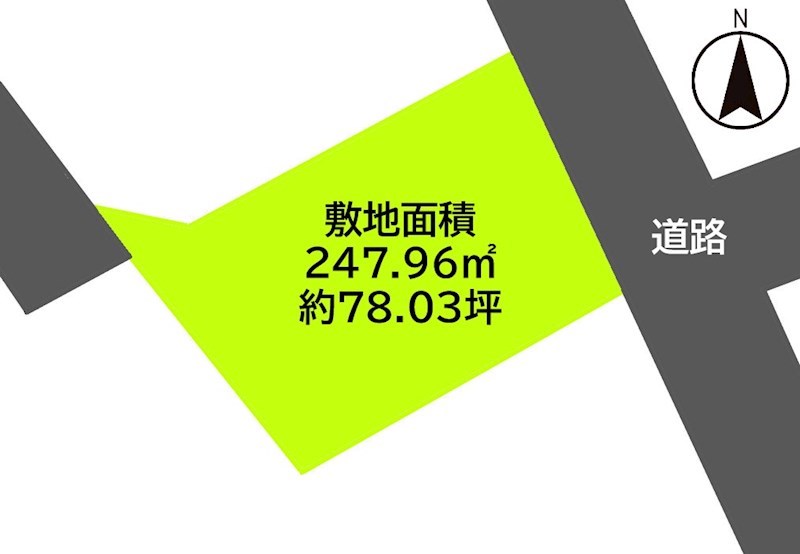 2648　三戸郡階上町蒼前東7丁目　土地 間取図・土地図