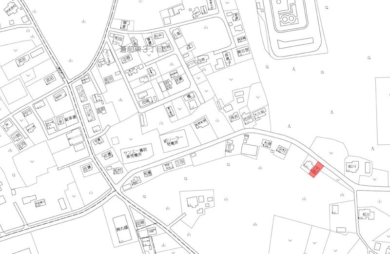 5756　三戸郡階上町蒼前東三丁目　中古住宅 現地案内図