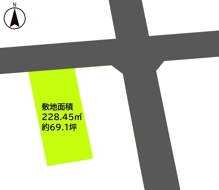 2654　八戸市根城6丁目　土地 間取図・土地図