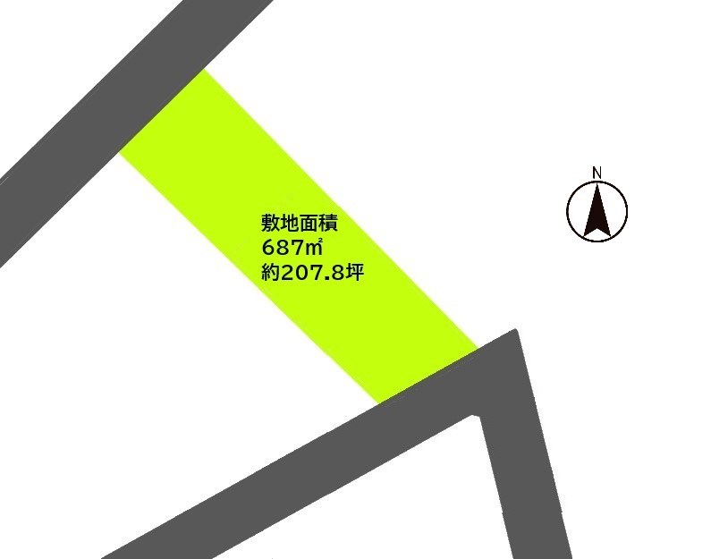 2656　上北郡六戸町大字犬落瀬字下久保　土地 間取図・土地図