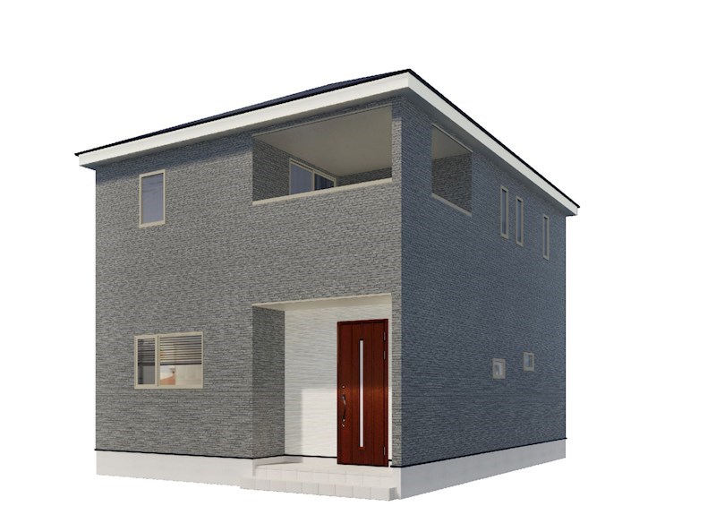 5773 クレイドルガーデン八戸市尻内町第17 新築分譲住宅 2号棟 完成予想図(外観)