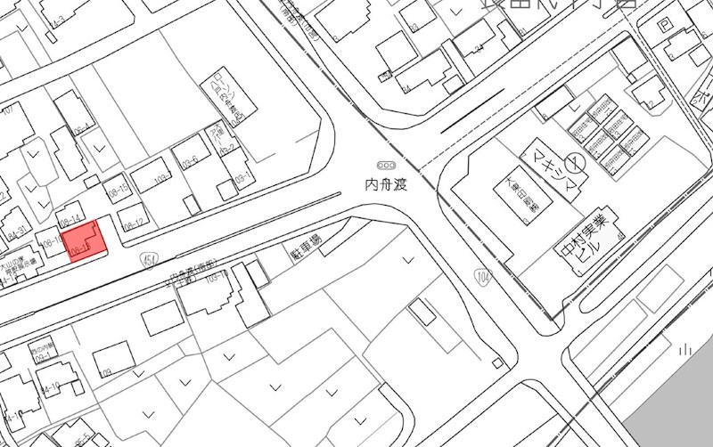 5787　八戸市大字長苗代字内舟渡　中古住宅 現地案内図