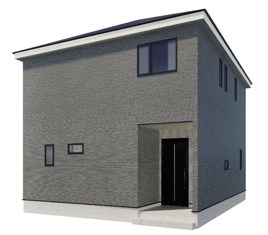 5803　クレイドルガーデン六戸町小松ケ丘第8　新築分譲住宅　1号棟 完成予想図（外観）