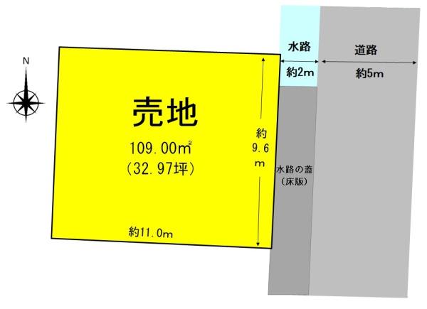北名古屋市熊之庄　売地 間取図・土地図