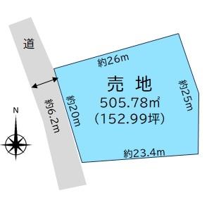 小牧市下小針中島三丁目　売地 間取図・土地図