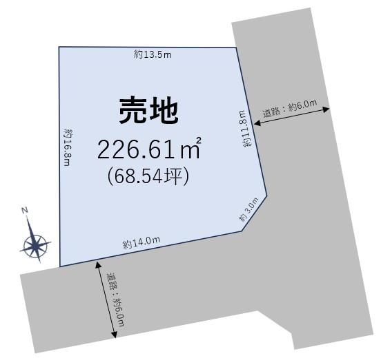 丹羽郡大口町余野五丁目　売地 間取図・土地図