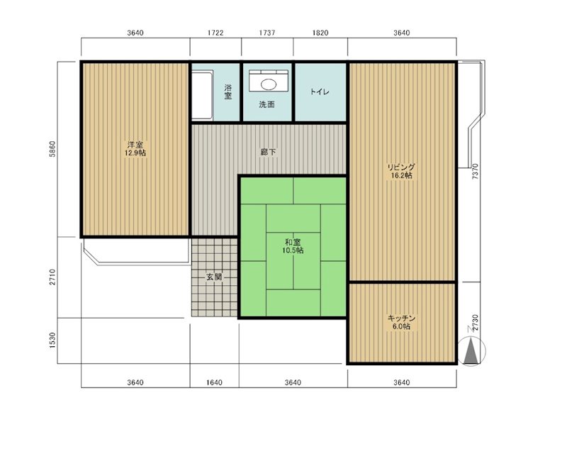 植木戸建て　松原 間取図・土地図