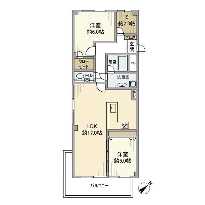 植木マンション元麻布 間取図・土地図