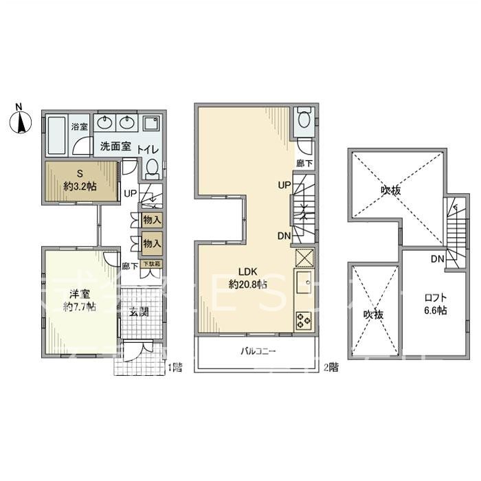 静岡県浜松市浜名区寺島1－1 間取図・土地図