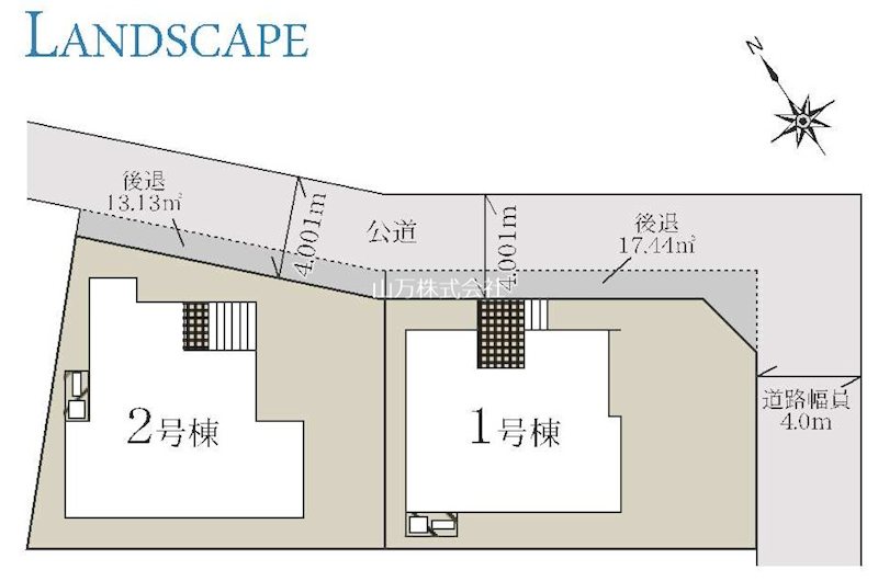千葉市中央区葛城２丁目新築戸建全２棟　土地40坪付 間取図・土地図