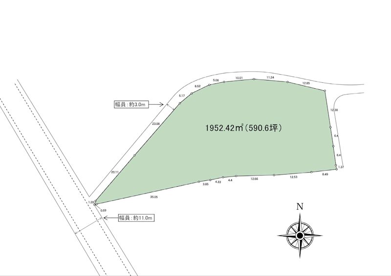 千葉県山武郡芝山町小池1339 間取図・土地図