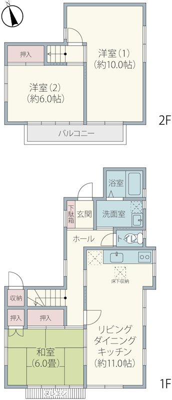 佐倉市上座 戸建 間取図・土地図