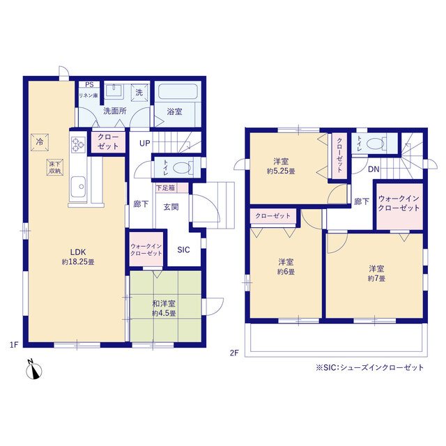 【新築戸建】富里市御料の長期優良認定住宅（全9棟）9号棟       間取図・土地図