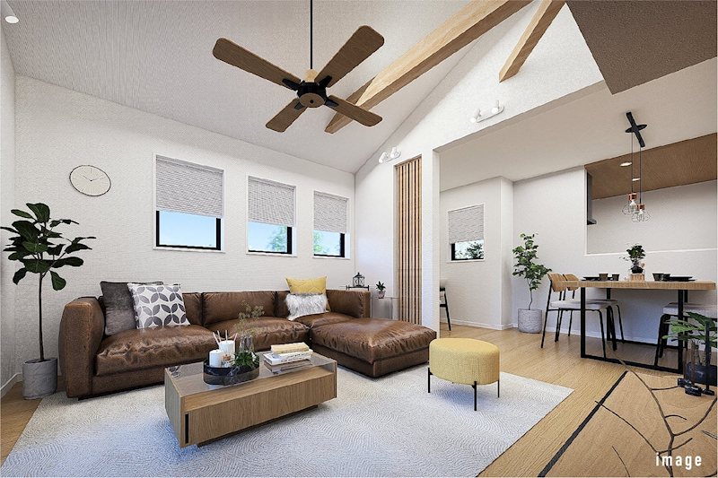 【ザ・ドリームフィールド成田75】ロフト付き平屋建　4号棟 内観写真（リビング）