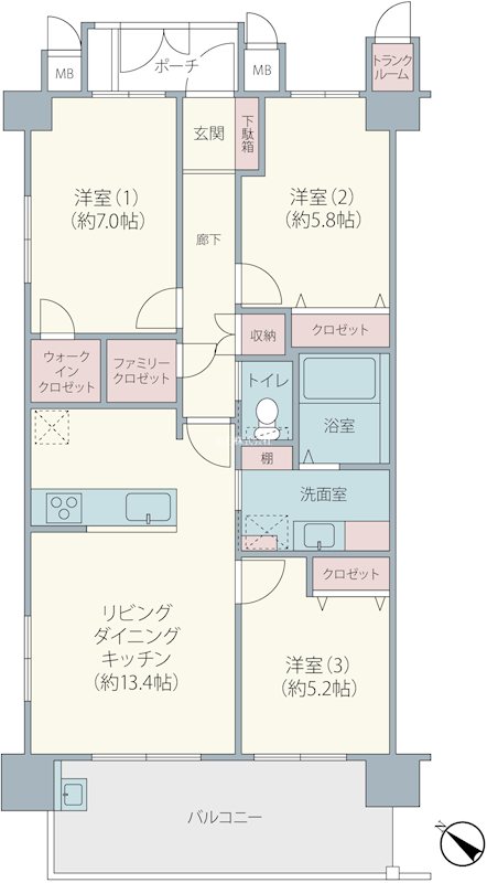 アルファグランデ八千代中央 間取図・土地図