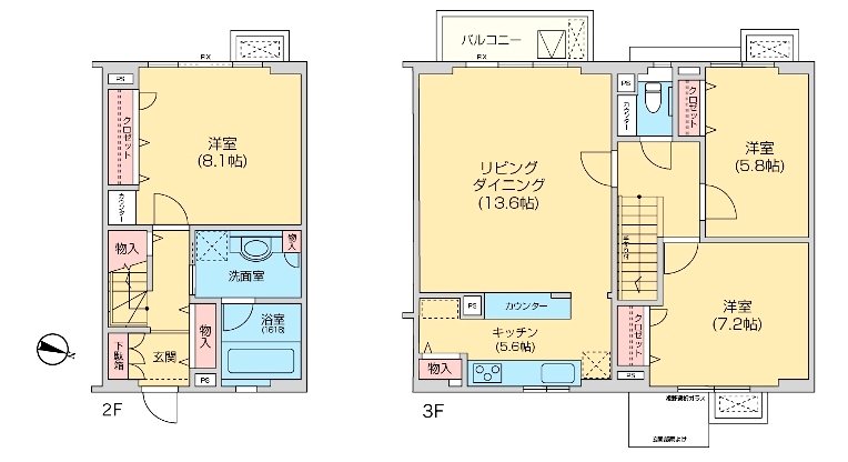 ☆大型犬飼育可☆コラボハウス・南ユーカリが丘9街区2層住戸 間取図・土地図