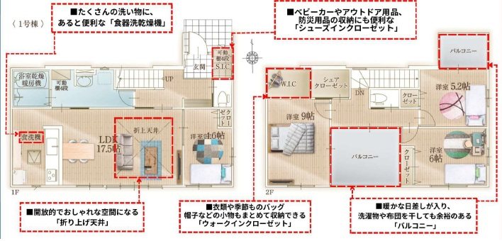 リガーレ　富里市日吉台二丁目 間取図・土地図