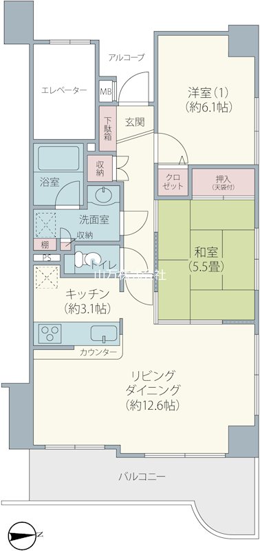 千葉県八千代市勝田台１丁目 間取図・土地図