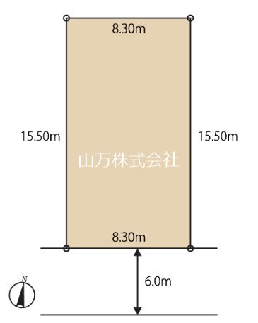 八千代市勝田台全3区画　No.2　建築条件付宅地 間取図・土地図