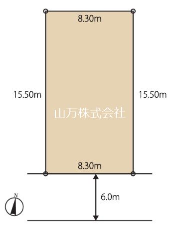 八千代市勝田台全3区画　No.3　建築条件付宅地 間取図・土地図