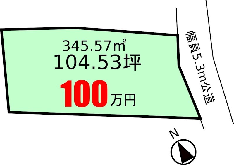嵐山町廣野104坪売地 間取図・土地図