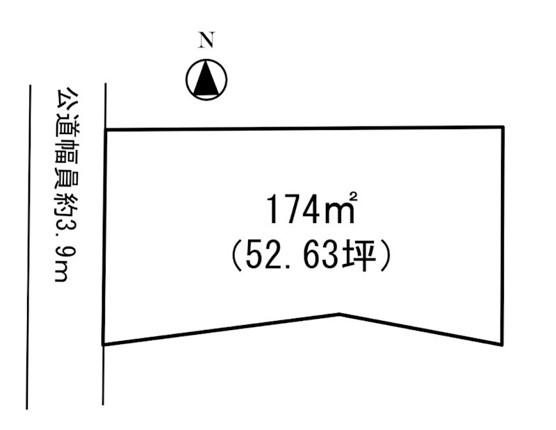熊谷市冑山　売地 間取図・土地図