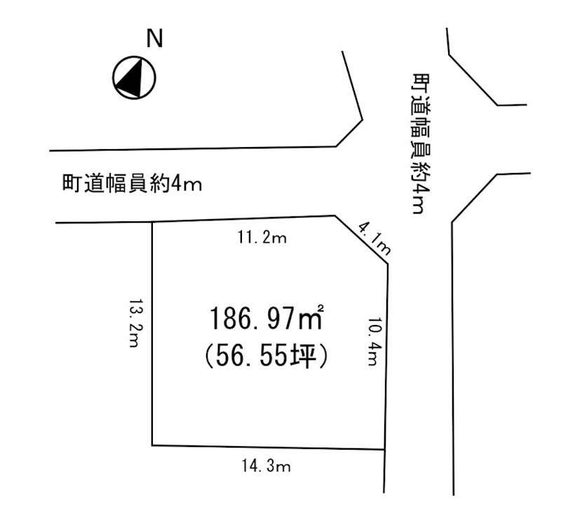 平澤字下山売地 間取図・土地図