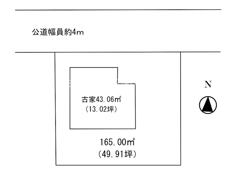 志賀字我田分売地 間取図・土地図