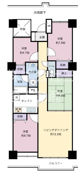 ダイアパレス小川 間取図・土地図