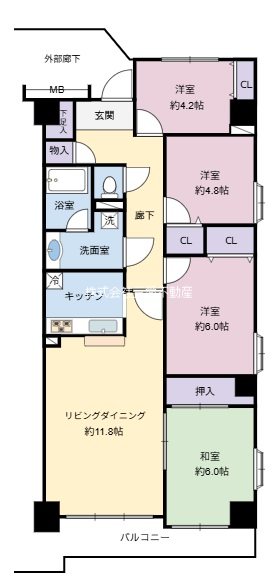 埼玉県比企郡小川町大塚 間取図・土地図