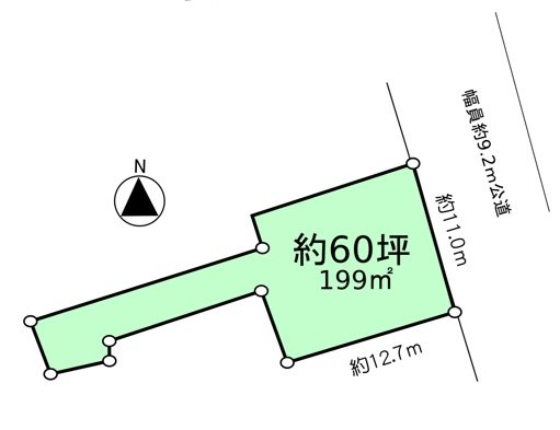 菅谷1000万土地 間取図・土地図