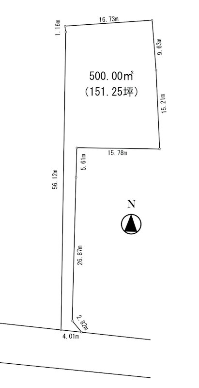 滑川町羽尾売地 間取図・土地図