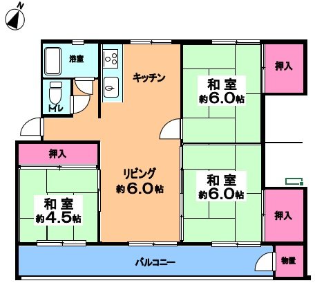 多摩川住宅　ハ 間取図・土地図