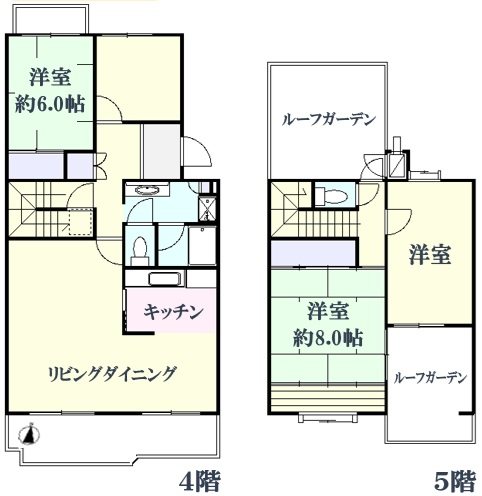 香澄一丁目住宅 間取図・土地図