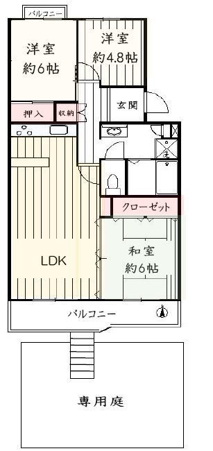 香澄一丁目住宅 間取図・土地図